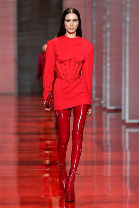 bella hadid versace red|Bella Hadid vogue 2022.